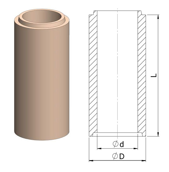 Прямая соединительная трубка литниковой керамической системы SEEIF Ceramics